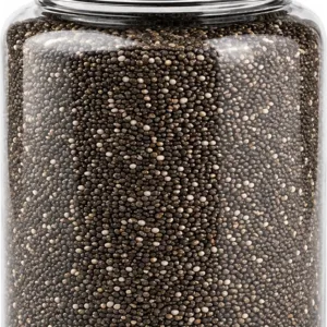 Bibhakar Chia Seeds from Karnataka in a clear jar