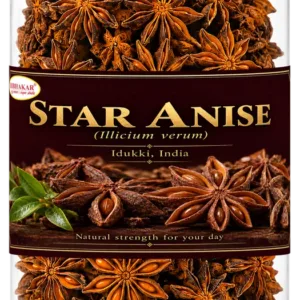 Bibhakar Star Anise (chakri phool) from Idukki, Kerala in a clear jar